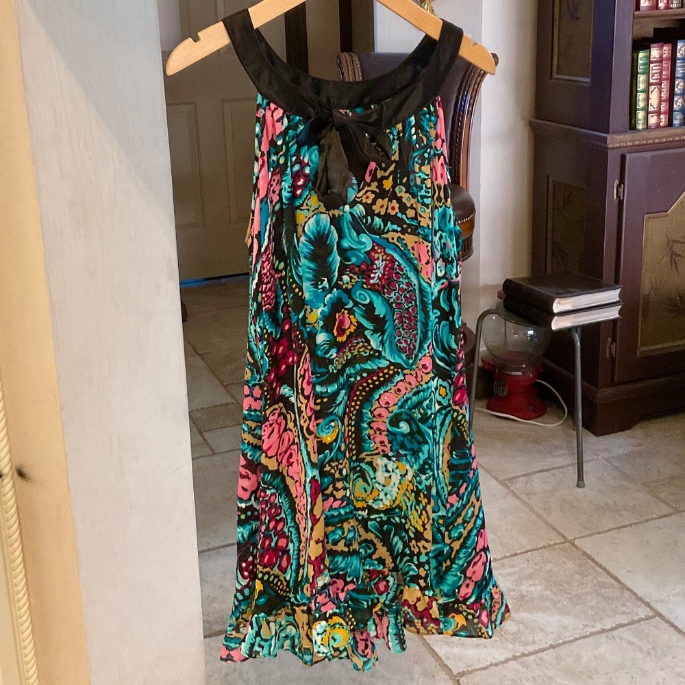 Betsey Johnson Intimates M Ruffle Hem Sleep Gown Chemise Babydoll Halter Neck